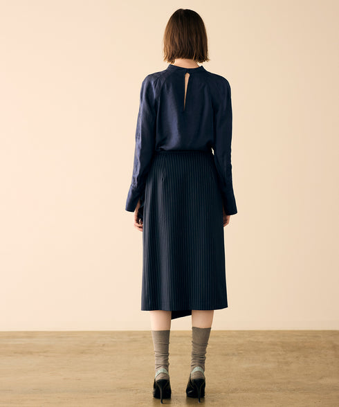 viscose satin raglan blouse